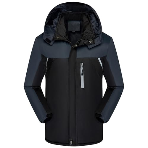 Wasserdichter Mantel für Damen, Übergröße, hohe Sichtbarkeit, Softshell-Jacke, wasserdicht, Winter-Regenmantel, Kapuzenjacke, Fleece-Jacken mit Taschen, Mantel, durchgehender Reißverschluss mit von Generisch