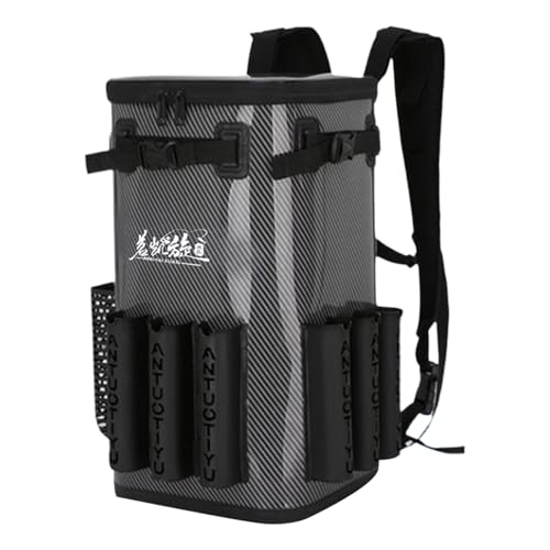 Wasserdichtes Angelbeutel - 49L Tackle Gear Organizer, Multi -Fach -Stangenhalter -Rucksack | Langlebiger Outdoor -Sling -Pack Für Salzwasserangler, Bootsreisen, Küstenabenteuer, Angelausrüstung Wasserdichtes Angelbeutel - 49L Tackle Gear Organizer, Multi -Fach -Stangenhalter -Rucksack | Langlebiger Outdoor -Sling -Pack Für Salzwasserangler, Bootsreisen, Küstenabenteuer, Angelausrüstung von Generisch