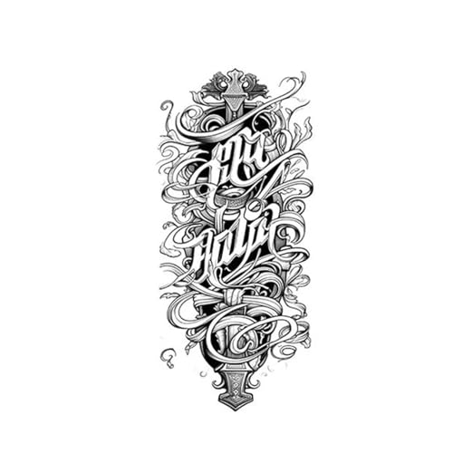 Wasserfestes temporäres Tattoo mit englischen Kursivbuchstaben für den Arm, langlebige, realistische Fake-Tattoos für Männer und Frauen(1pcs) von Generisch