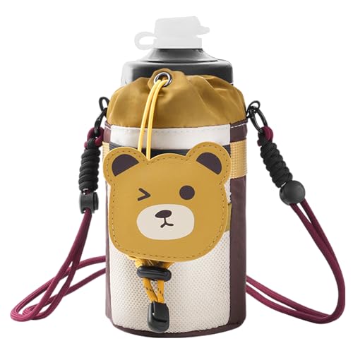 Wasserflaschenhalter mit Riemen, Wasserflaschenträger | Verstellbarer Trinkflaschenhalter mit seitlichem Handyfach | Trinkbeutel, tragbarer Rucksack, Trinkflaschenhalter 1,4 l für Damen und Kinder von Generisch