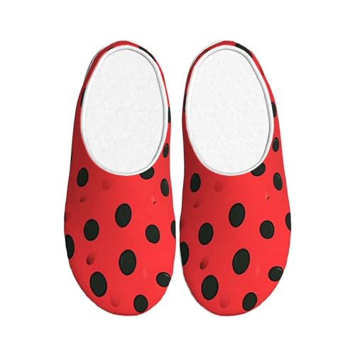 Wassermelone Damen Hausschuhe Flanell Haus Pantoffeln für Herren Sommer Obst rutschfeste Warme Winterschuhe für Indoor Outdoor, mehrfarbig, X-Small Men/ X-Large Women von Generisch