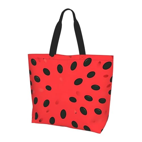 Wassermelone Tote Bag Damen Schulterhandtaschen Sommer Obst Einkaufstaschen Wasserabweisend Große Handtasche mit Innentasche für Arbeit Reise Schule von Generisch