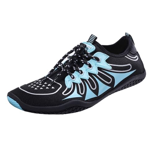 Wasserschuhe für Herren, rutschfest, schnell trocknend, Strandschuhe, Schnürung, Netzfutter, Slip-On-Sneaker, Fußgewölbeunterstützung, athletischer Trainer, leicht zu schließen, bequeme von Generisch