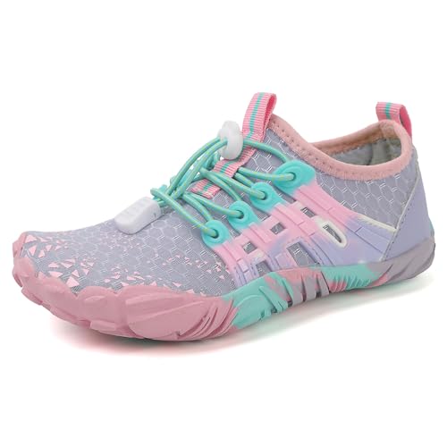 Wasserschuhe für Kinder, atmungsaktiv, leicht, schnelltrocknend, für Jungen und Mädchen, ideal für Strand, Schwimmen und Outdoor-Abenteuer, violett, 27 EU Wasserschuhe für Kinder, atmungsaktiv, leicht, schnelltrocknend, für Jungen und Mädchen, ideal für Strand, Schwimmen und Outdoor-Abenteuer, violett, 27 EU von Generisch