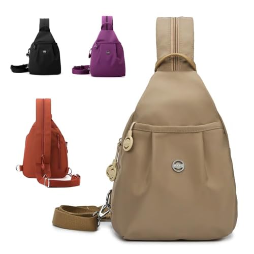 Waterproof 2-Way Commuter Bag,Oxford Large Capacity Convertible Shoulder Backpack, Anti Theft,Rucksakck Damen klein,Rucksacktasche für Pendeln Schule Arbeit Reise (Khaki) von Generisch
