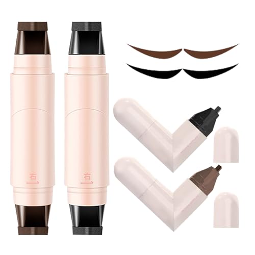 Waterproof Eyeliner Stamp, Doppelkopf Liquidyeliner Stamppen -Set, Eyeliner -Stempel, Wasserdichtes Verschmutzungsschutz All Day Liner Make -up, Für Alle Augenformen, Für Anfänger von Generisch