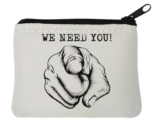 We Need You Uncle Sam Geldbörse aus Neopren, 12 x 9 cm, Weiß von Generisch