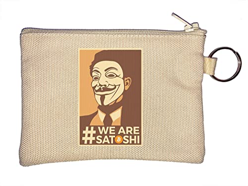 We are Satoshi Nakamoto Bitcoin Anonymous Guy Schlüsselanhänger Münzbörse Beige von Generisch