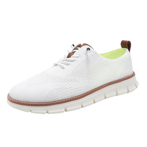 Wearbreeze Breeze Schuhe Herren Schnürschuhe Elegante und Leichte Sneakers für Bequemes Gehen Freizeitkleid Tennisschuhe Atmungsaktive Mesh Netz-Sneaker für Business Freizeit von Generisch