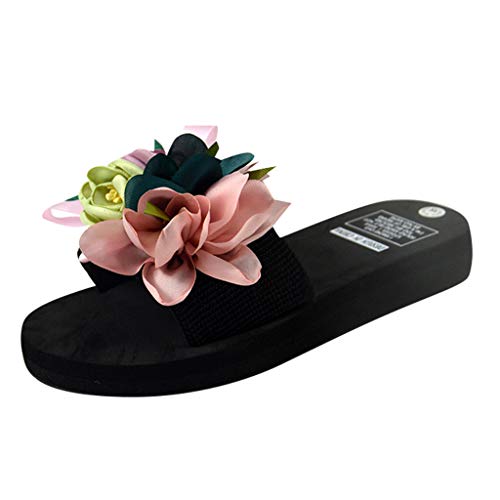 Wedges Strandschuhe rutschfeste Sommer Damen Blumen Sandalen Hausschuhe Damen Slipper Berühmte Schuhe Hausschuhe für Frauen, rose, 38 EU Wedges Strandschuhe rutschfeste Sommer Damen Blumen Sandalen Hausschuhe Damen Slipper Berühmte Schuhe Hausschuhe für Frauen, rose, 38 EU von Generisch