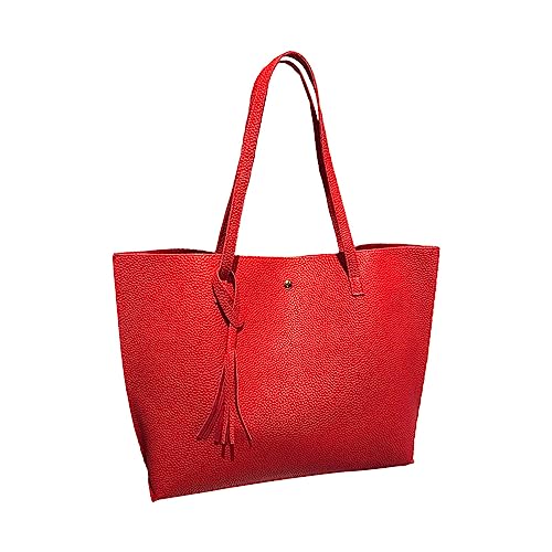 Weiche Damen-Schultertasche von Big Capacity Quaste Handtasche Hohe Kapazität PU Quaste Umhängetasche für Damen Crossbody Bag Tote Bag Cord, RD1, Einheitsgröße Weiche Damen-Schultertasche von Big Capacity Quaste Handtasche Hohe Kapazität PU Quaste Umhängetasche für Damen Crossbody Bag Tote Bag Cord, RD1, Einheitsgröße von Generisch