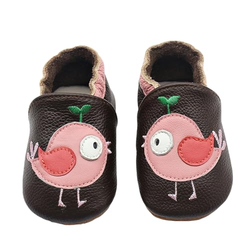 Weiche Leder Krabbelschuhe Babyschuhe Lauflernschuhe Kleinkind Lederschuhe Hausschuhe Lernlaufschuhe mit Wildledersohlen für Jungen Mädchen 0-6 Monate 6-12 Monate 12-18 Monate 18-24 Monate von Generisch