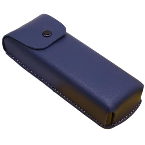 Weiches Brillenetui, PU-Leder, Brillenetui, tragbares Leder-Brillenetui zur Aufbewahrung von Brillen, Bargeld, Münzen, Kopfhörern, Schlüsseln, saphir, Refer to description von Generisch