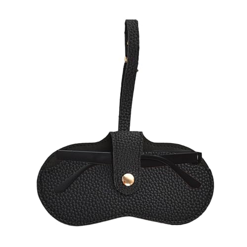 Weiches Leder-Sonnenbrillenetui – Sonnenbrillentasche mit Gurt | tragbarer Leder-Brillenhalter | schützender Brillen-Organizer für Reisen, Zuhause und Hotel | kompakte, langlebige Aufbewahrung von Generisch