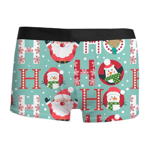 Weihnachten Boxershorts Herren Lustig Druck Weihnachts Unterhosen Leicht Bequeme Boxer Weich Luftig Retroshorts Mode Trend Unterhose Männer Weihnachts Geschenke von Generisch