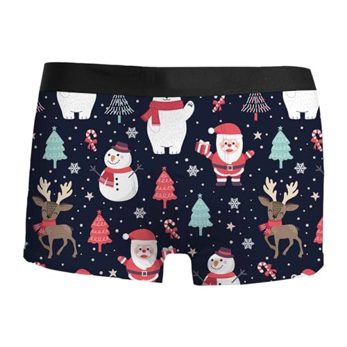 Weihnachten Boxershorts Herren Lustig Druck Weihnachts Unterhosen Leicht Bequeme Boxer Weich Luftig Retroshorts Mode Trend Unterhose Männer Weihnachts Geschenke von Generisch