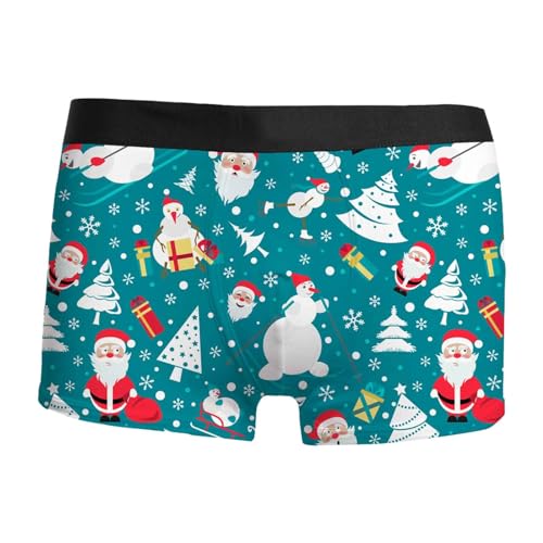 Weihnachten Boxershorts Herren Lustig Druck Weihnachts Unterhosen Leicht Bequeme Boxer Weich Luftig Retroshorts Mode Trend Unterhose Männer Weihnachts Geschenke von Generisch