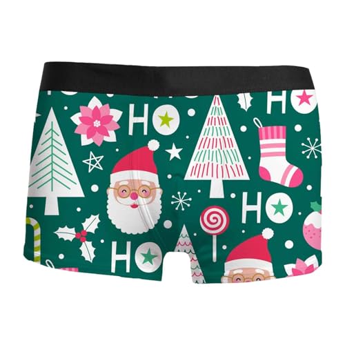 Weihnachten Boxershorts Herren Lustig Druck Weihnachts Unterhosen Leicht Bequeme Boxer Weich Luftig Retroshorts Mode Trend Unterhose Männer Weihnachts Geschenke von Generisch