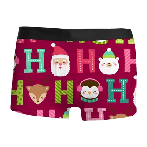 Weihnachten Boxershorts Herren Lustig Druck Unterhosen Leicht Bequeme Boxer Weich Luftig Retroshorts Mode Trend Unterhose Männer Geschenke von Generisch