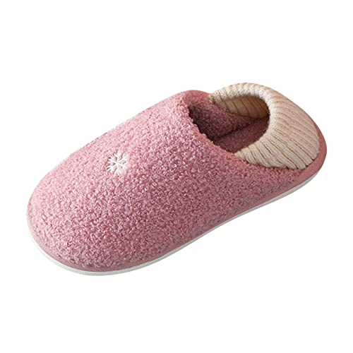 Weihnachten Flauschig Filzhausschuhe Herren Winter Kuschel Warm Plüsch Hausschuhe Damen Unisex rutschfest Weiche Winterhausschuhe Slipper Leicht Weite Orthopädische Hausschuhe Cosy Hauspantoffeln von Generisch