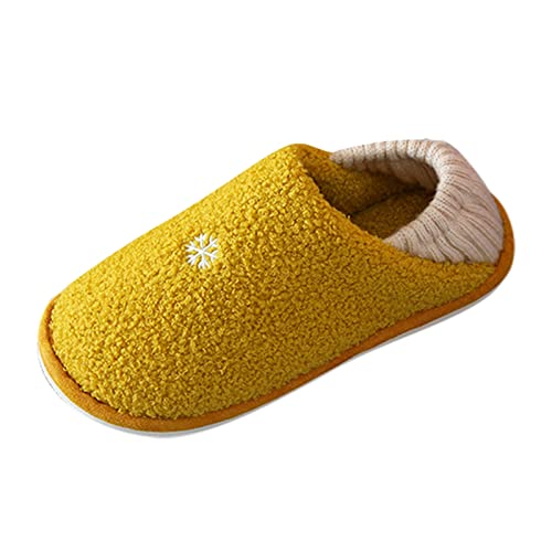 Weihnachten Flauschig Filzhausschuhe Herren Winter Kuschel Warm Plüsch Hausschuhe Damen Unisex rutschfest Weiche Winterhausschuhe Slipper Leicht Weite Orthopädische Hausschuhe Cosy Hauspantoffeln von Generisch