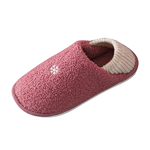 Weihnachten Flauschig Filzhausschuhe Herren Winter Kuschel Warm Plüsch Hausschuhe Damen Unisex rutschfest Weiche Winterhausschuhe Slipper Leicht Weite Orthopädische Hausschuhe Cosy Hauspantoffeln von Generisch