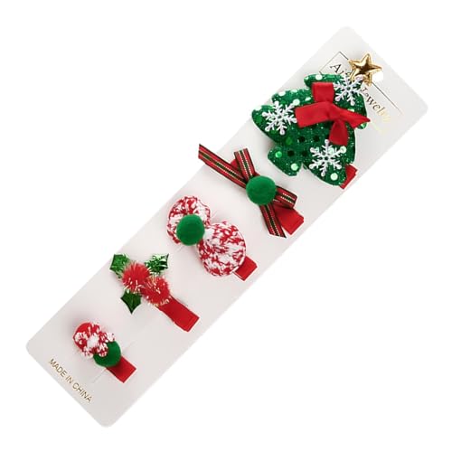Weihnachten Haarspangen Kleinkind | Modische Haarnadel - Set mit 5 Haarspangen für Frauen, dekorative festliche Urlaubs-Haarnadeln, Weihnachts-Haarschmuck von Generisch