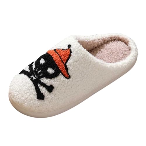 Weihnachten Hausschuhe Damen Winter Filzpantoffeln Herren Warme Lustig Plüsch Hausschuhe Rutschfest Weihnachtspantoffeln Gefüttert Slippers für Outdoor/Indoor von Generisch
