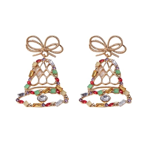 Weihnachten Ohrstecker Perle Weihnachtsbaum Ohrringe Ohrstecker Damen Retro Vielseitig Ohrringe Baumeln Anime Süßigkeite (C, 4cm) von Generisch