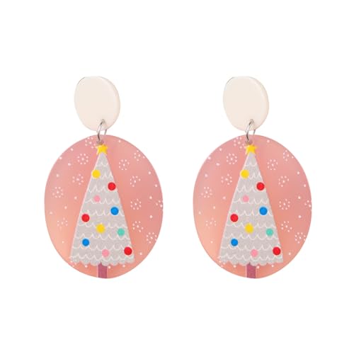 Weihnachten Ohrstecker Weihnachtsbaum Acryl Ohrstecker Ohrringe Ohrringe für Frauen Weihnachts für Frauen (C, One Size) von Generisch