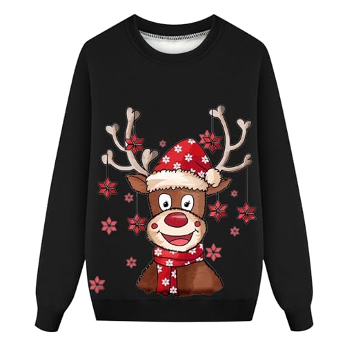 Weihnachten Pullover Set Partnerlook Pärchen Weihnachtspullover Familie Set Gestrickte Pullover Strickpullover Winterpullover Weihnachtspulli Sweatshirt Damen Herren Kinder Familien Outfit Weihnachten von Generisch