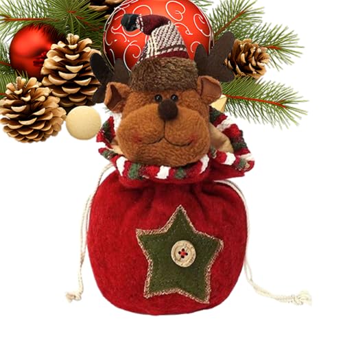 Weihnachtliche Gestrickte Beutel,Weihnachtssacke | Santa Rentier Wiederverwendbarer Verpackungsbeutel Dekoration Kinder Sussigkeiten Verpackung von Generisch