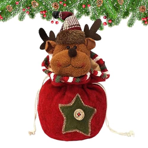 Weihnachtliche Gestrickte Beutel - Weihnachtssacke,Santa Rentier Wiederverwendbarer Verpackungsbeutel Dekoration Kinder Sussigkeiten Verpackung von Generisch