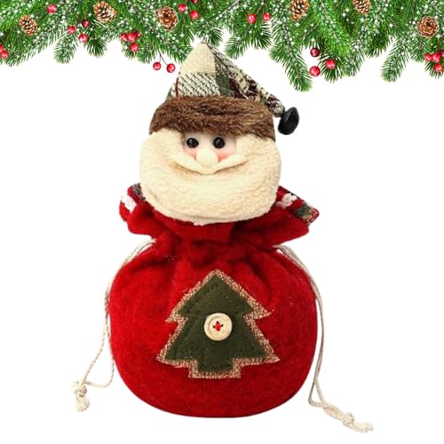 Weihnachtliche Gestrickte Beutel | Weihnachtssacke - Santa Rentier Wiederverwendbarer Verpackungsbeutel Dekoration Kinder Sussigkeiten Verpackung von Generisch