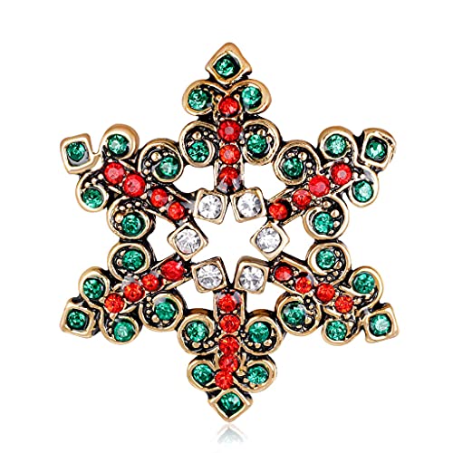 Weihnachts-Brosche in Schneeflockenform für Damen, Weihnachtsdekoration, Schmuck, nützlich und attraktiv von Generisch