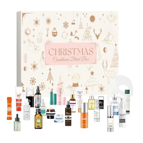 Weihnachts Countdown Kalender Make-up, 24 Tage Festtage Kosmetik Set, Festliches Kosmetik Set Für Zuhause Frauen Mädchen Events Festtage von Generisch