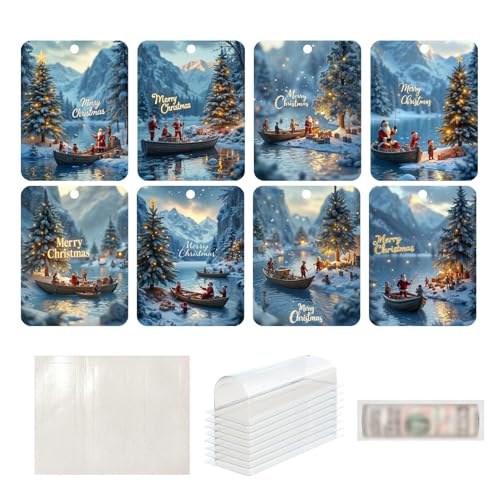 Weihnachts-Geldhalter,Weihnachts-Geldhalter - -Drache 8 Stück Geldkarten Geldhalter | Weihnachtsschmuck mit Umschlägen, niedliches Weihnachtszubehör für den Weihnachtsbaum von Generisch