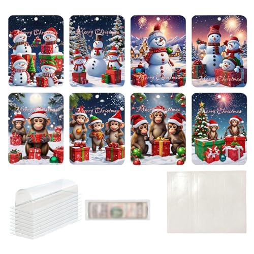 Weihnachts-Geldhalter-Ornamente,Weihnachts-Geldhalter | Klassischer Weihnachts-Geldbeutel - 13 x 10 cm großer, klassischer Weihnachtsbaumschmuck, lustige Geldbeutel für Familie, Freunde, Kollegen und von Generisch