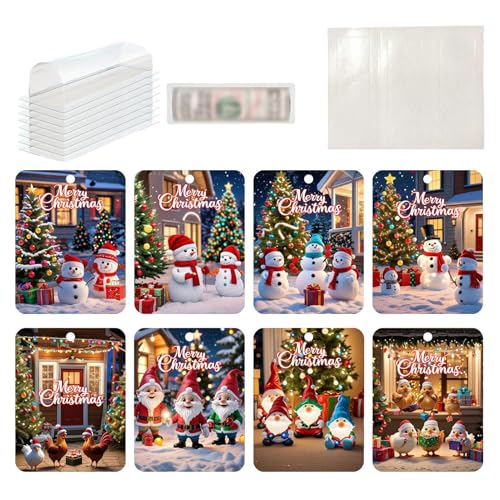 Weihnachts-Geldkarten,Weihnachtskarten-Geldhalter, Tier-Geldklammer für Bargeld, Lustiger Weihnachtsbaumschmuck, Weihnachtskarten-Geldbeutel für die Innendekoration zu Hause von Generisch