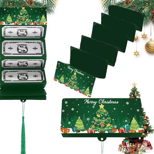 Weihnachts-Geldumschlag für Bargeld, Geldhalter mit 10 Fächern für Bargeld, Weihnachtsfeier, Geschenke, Geldhalter für Männer, Frauen, Mädchen, Jungen, 2grün, Regular, Täglich von Generisch