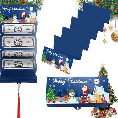 Weihnachts-Geldumschlag für Bargeld, Geldhalter mit 10 Fächern für Bargeld, Weihnachtsfeier, Geschenke, Geldhalter für Männer, Frauen, Mädchen, Jungen, 3Blau, Regular, Täglich von Generisch