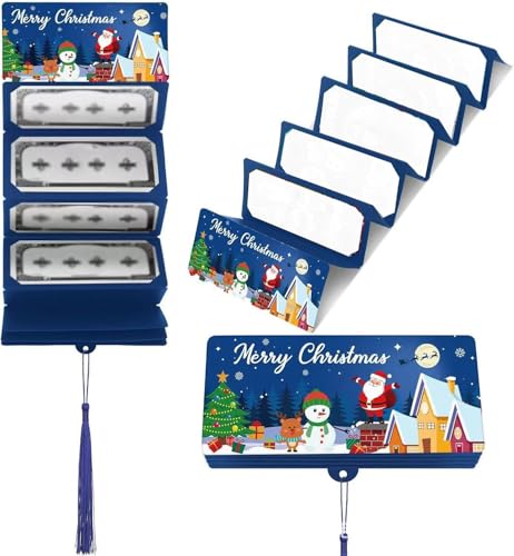 Weihnachts-Geldumschlag für Bargeld – Geldhalter mit 6 Fächern für Bargeld, Überraschungskartenhalter für Weihnachten, DIY Urlaub Geldkarte für Geld Halter für Frauen Männer Mädchen Jungen Mama Papa von Generisch