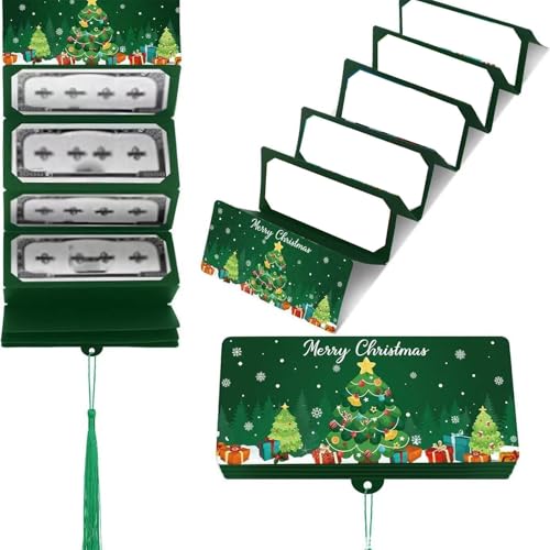 Weihnachts-Geldumschlag für Bargeld – Geldhalter mit 6 Fächern für Bargeld, Überraschungskartenhalter für Weihnachten, DIY Urlaub Geldkarte für Geld Halter für Frauen Männer Mädchen Jungen Mama Papa von Generisch