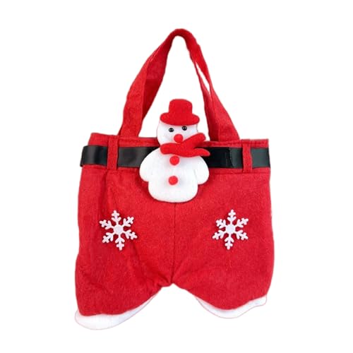 Weihnachts-Geschenktüten, Weihnachtsmann-Hose, Süßigkeitentüten, Weinflaschen-Geschenktüten mit Griffen, Weihnachts-Weinflaschen-verzierte Süßigkeitenkörbe (Geschenktüte D, M), Geschenktasche D, M, von Generisch