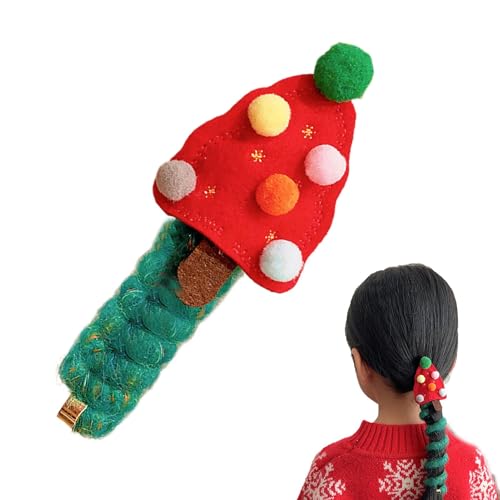 Weihnachts-Haarbänder,Weihnachts-Haarschmuck, Elastische Weihnachts-Spiral-Scrunchies, Holiday No Damage Spiral-Haargummis, elastische Pferdeschwanzhalter für Mädchen von Generisch