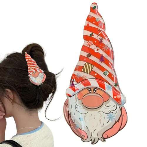 Weihnachts-Haarklammer, Cartoon-Weihnachts-Haarspange, dicke Haarspange, Urlaubs-Haarschmuck, schöne Damen-Haarspange für dickes Haar, dünnes Haar von Generisch