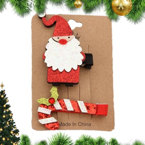 Weihnachts-Haarnadeln,Weihnachts-Haarnadeln für Frauen - Süßes Weihnachts-Haarspangen-Set - Haardekorationswerkzeug in leuchtenden Farben für Schulaktivitäten, Partys mit Freunden, Festivalveranstaltu von Generisch