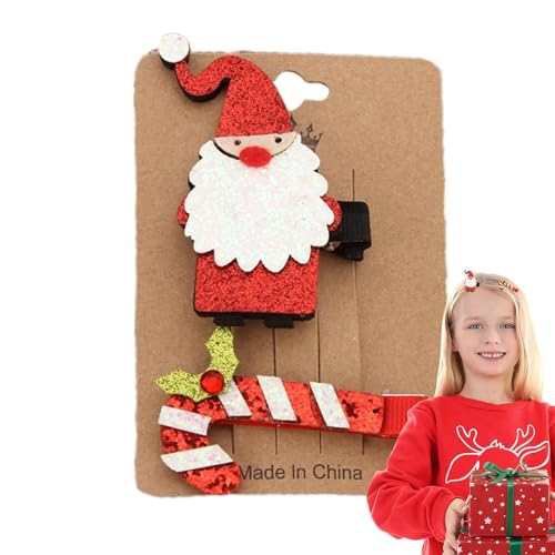 Weihnachts-Haarnadeln für Frauen,Weihnachts-Haarspangen-Set,Weihnachten Entenschnabel Clips Dekor - Klassisches Weihnachtselement-Haarstyling-Tool für Freundespartys, Festivalveranstaltungen, Alltagsk von Generisch