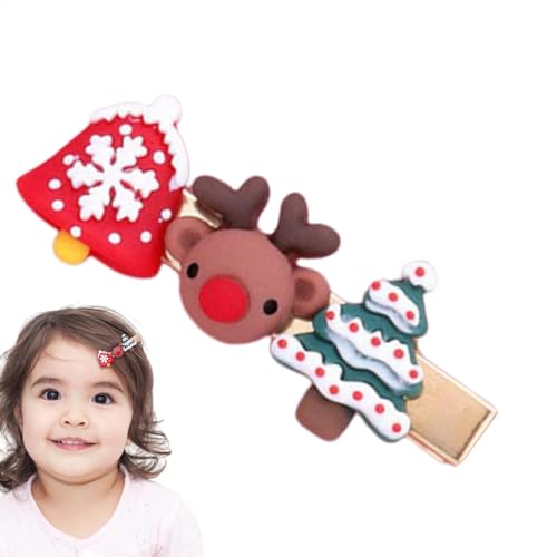 Weihnachts-Haarnadeln für Mädchen, Weihnachts-Haarspange, Weihnachtsmann, Niedliche Weihnachts-Haarspangen für Kinder, Haar-Styling-Weihnachtshaar-Accessoires für Kinder, Mädchen von Generisch