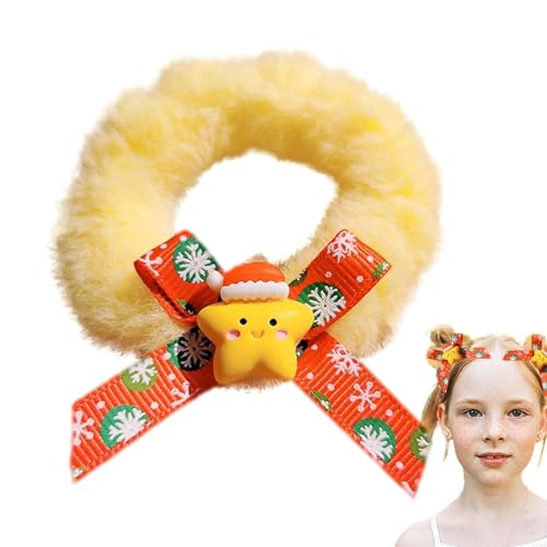 Weihnachts-Haarschleifen, Weihnachtsschleifen für Mädchen, Plüsch Mädchen Weihnachtsschleifen Weihnachten Haarschmuck, Weihnachts-Haarnadeln, Weihnachts-Haarspangen für Mädchen für und Winter von Generisch